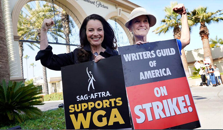 Actores y estudios de Hollywood prevén irse a huelga con los guionistas