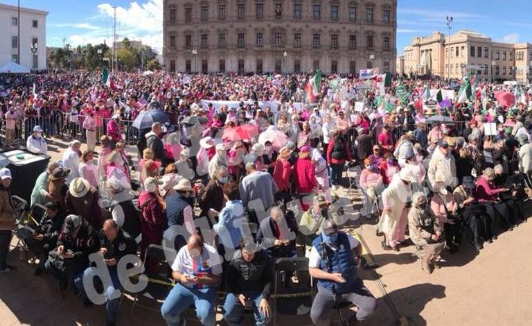 Chihuahua Convoca, el INE no se toca: clamor en Plaza del Ángel