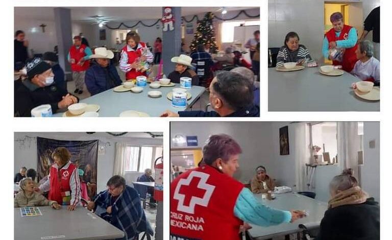 Damas Voluntarias de Cruz Roja llevan alegría a casas hogar y albergues