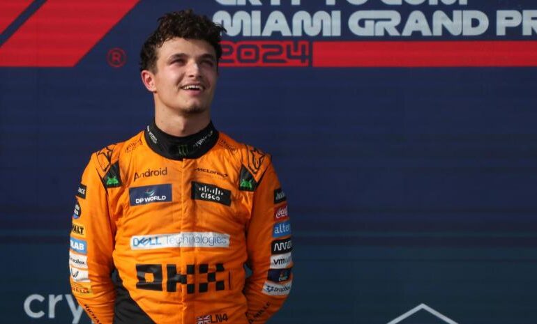 Norris se lleva en Miami el primer triunfo de su carrera; ‘Checo’ acabó en quinto