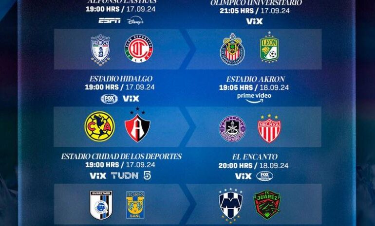 Liga MX: Fechas, partidos y horarios de la jornada 8 del Apertura 2024
