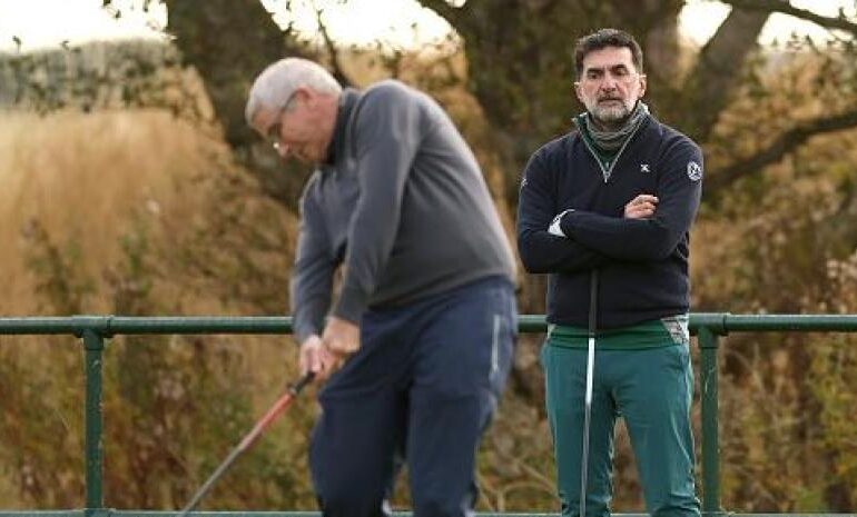 Jay Monahan y Yasir Al-Rumayyan juegan juntos en Escocia