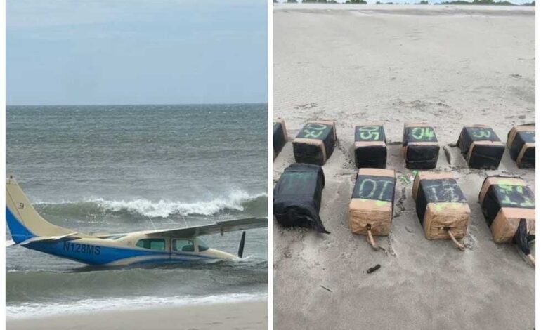 Aseguran aeronave con 520 kilos de cocaína en Oaxaca