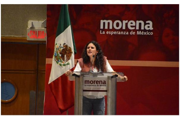 Preside Luisa María Alcalde asamblea informativa de Morena en Chihuahua