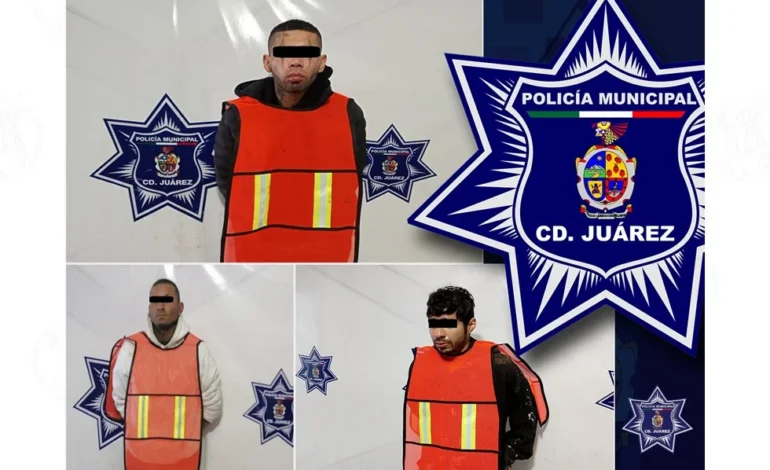 Arrestan a tres con órdenes de aprehensión vigentes