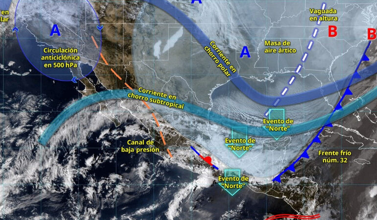 Frente frío 32 provocará lluvias, contrastes térmicos y rachas de viento en Michoacán